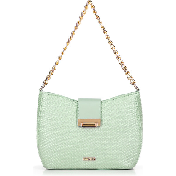 Wittchen Dámska pletená crossbody kabelka zelená 66066581