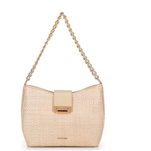 Wittchen Dámska pletená crossbody kabelka béžová 66066576