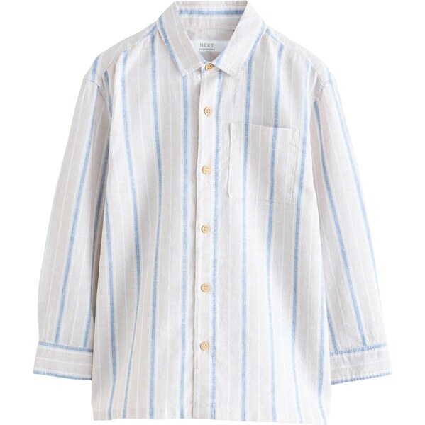 Next Košeľa béžová / modrá / biela 64063022