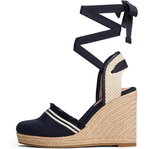 TOMMY HILFIGER Sandále svetlobéžová / námornícka modrá / biela 63482783