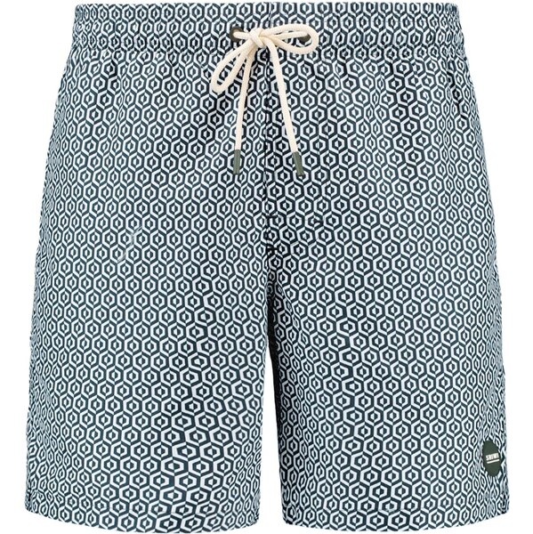 Shiwi Plavecké šortky Mike tmavozelená / biela 63483158