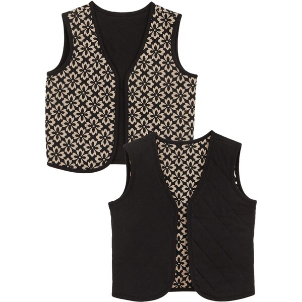 WE Fashion Vesta béžová / čierna 65874257