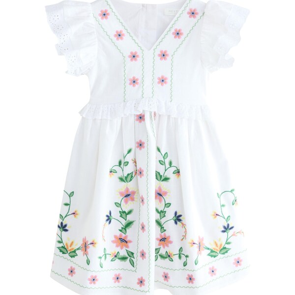 Next Šaty zelená / ružová / biela 65648261