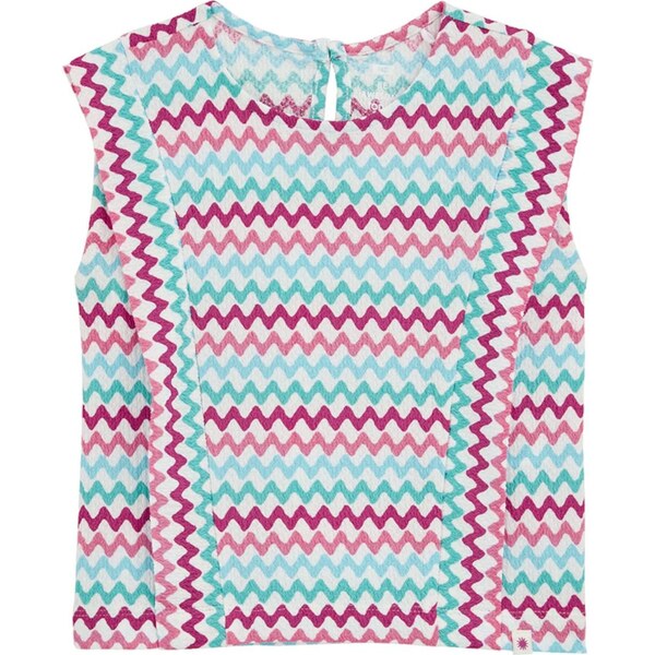 WE Fashion Blúzka tyrkysová / cyklaménová / pitaya / biela 65878229