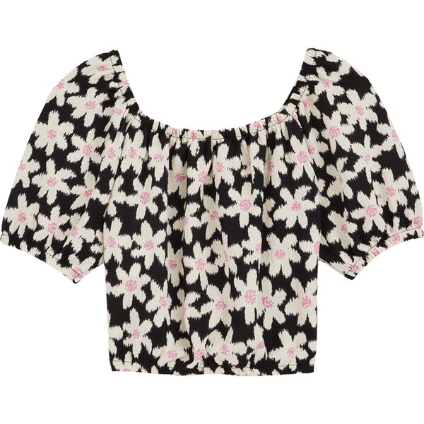 WE Fashion Blúzka ružová / čierna / biela 64087495
