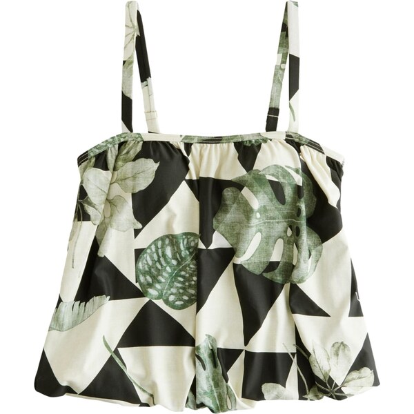 Next Tankinový top nebielená / kaki / čierna 65877003