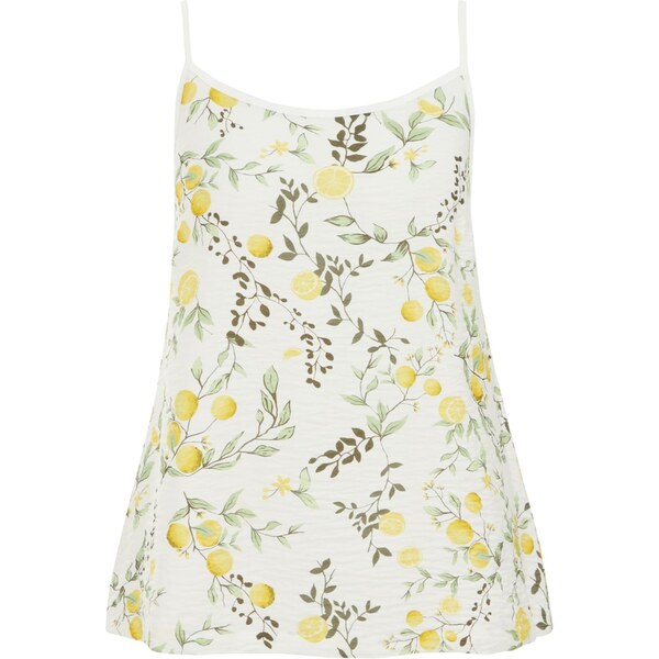 WE Fashion Top žltá / zelená / pastelovo zelená / biela 65878232