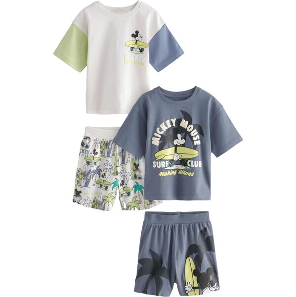 Next Pyžamo tyrkysová / dymovo modrá / svetlozelená / biela 63490643