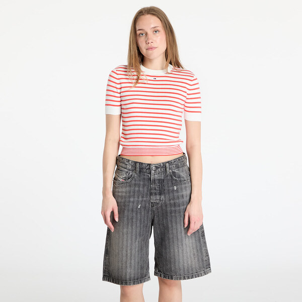 Tommy Hilfiger Sveter Tommy Jeans Essential Shortsleeve Sweater Red L 62125165