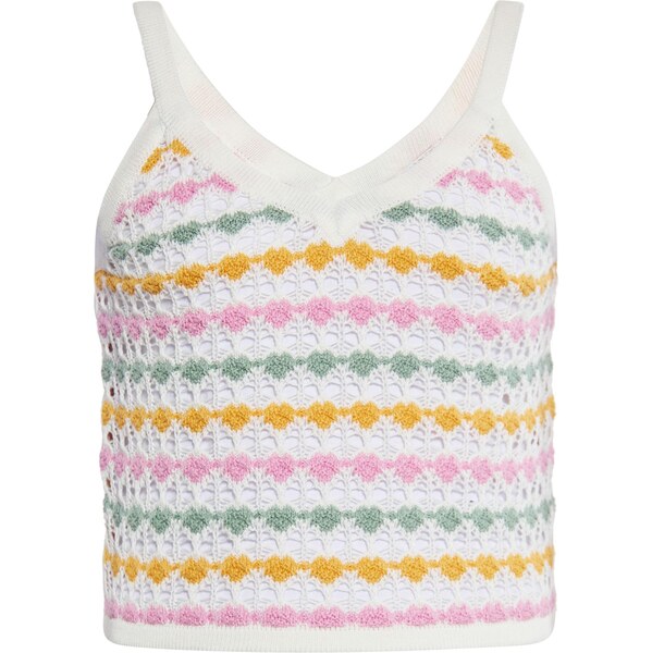 ebeeza Vyšívaný top tmavožltá / jedľová / ružová / biela 65871880