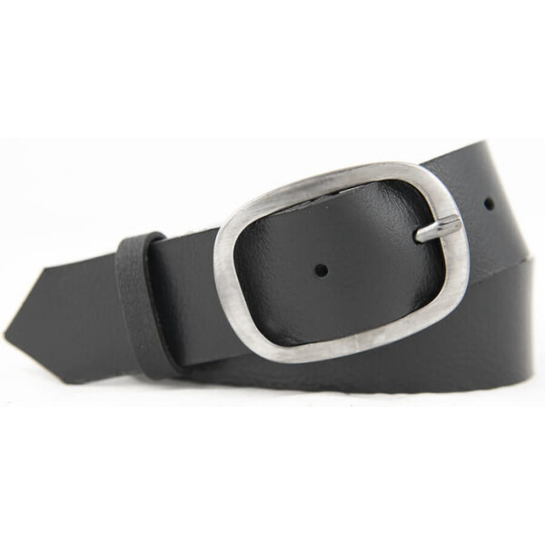 Černý dámský hladký kožený pásek (GPD98) 63500536