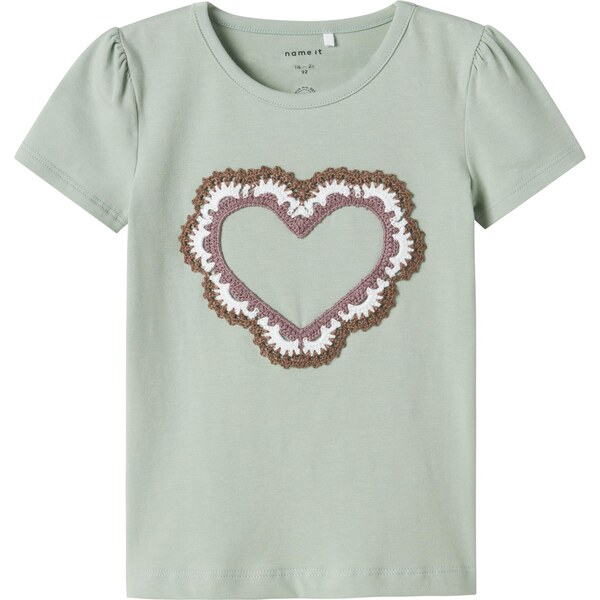 NAME IT Tričko NMFJAMARIA hnedá / hrdzavohnedá / pastelovo zelená / 63505597