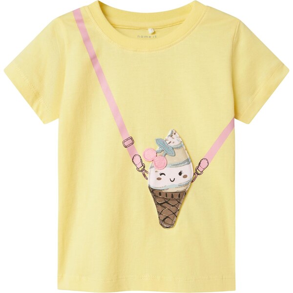 NAME IT Tričko NMFJola hnedá / svetložltá / ružová / biela 63505594