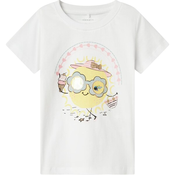 NAME IT Tričko NMFJOLA žltá / ružová / biela 63505667