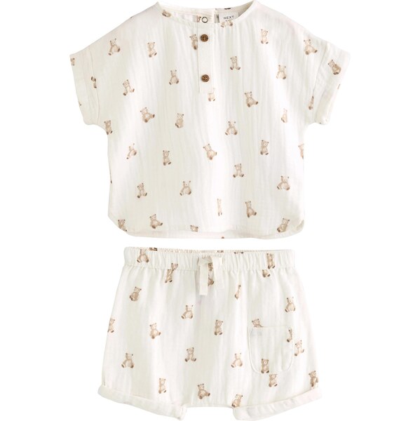 Next Set svetlohnedá / biela 64293609