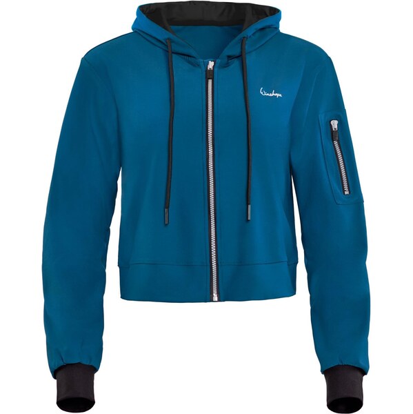 Winshape Tepláková bunda J009C modrá / biela 64017930