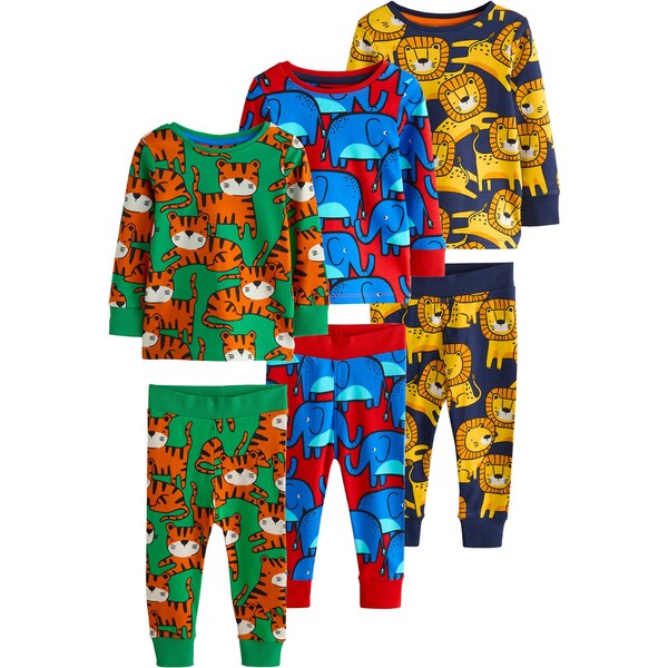 Next Pyžamo modrá / námornícka modrá / šafránová / zelená 63517630