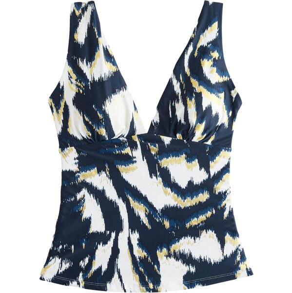 Next Tankinový top námornícka modrá / tmavomodrá / zlatá / biela 64801198