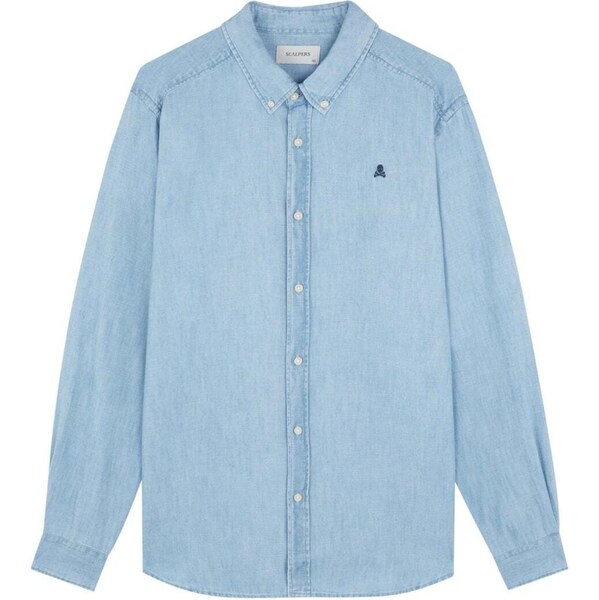 Scalpers Tričko modrá denim / svetlomodrá 65876090