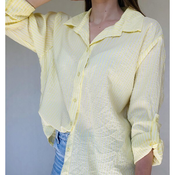 modnenakupy.sk Žltá košeľa s pásikmi MARIBEL 63517805