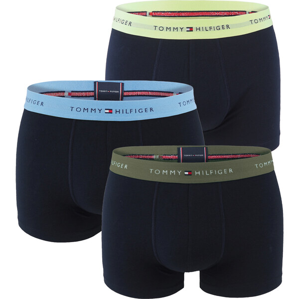 TOMMY HILFIGER - boxerky 3PACK signature cotton essentials dark / blue 63535296