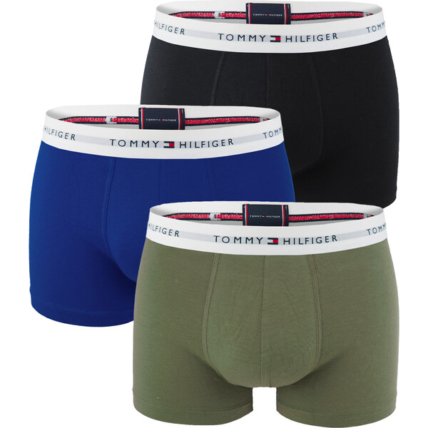 TOMMY HILFIGER - boxerky 3PACK signature cotton essentials olive & 63535298
