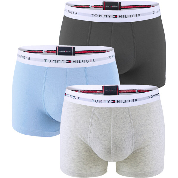 TOMMY HILFIGER - boxerky 3PACK signature cotton essentials ice heather 63535300