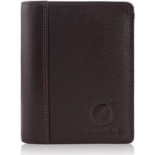 Brodrene Pánska kožená peňaženka s ochranou RFID | hnedá G-06L/BROWN 63535303