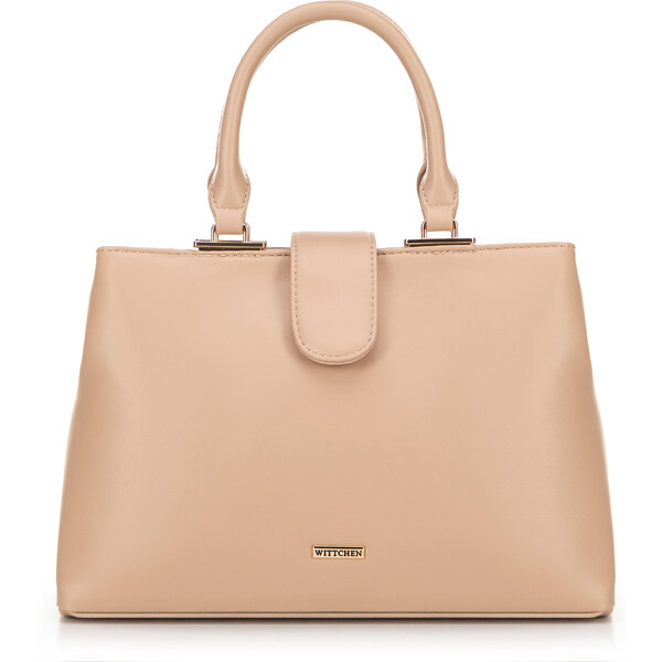 Wittchen Dámska aktovka z imitácie kože s dvoma priehradkami, béžová 66066839