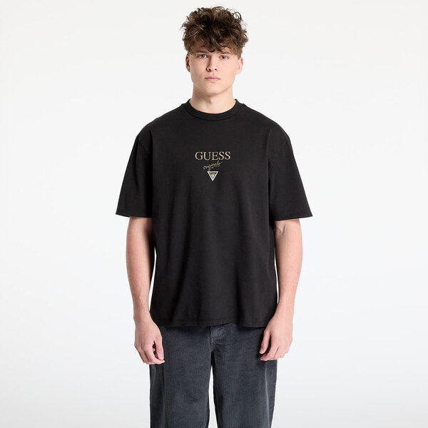 Tričko GUESS Originals Eco Printed Baker Logo T-Shirt Jet Black Multi 63540967
