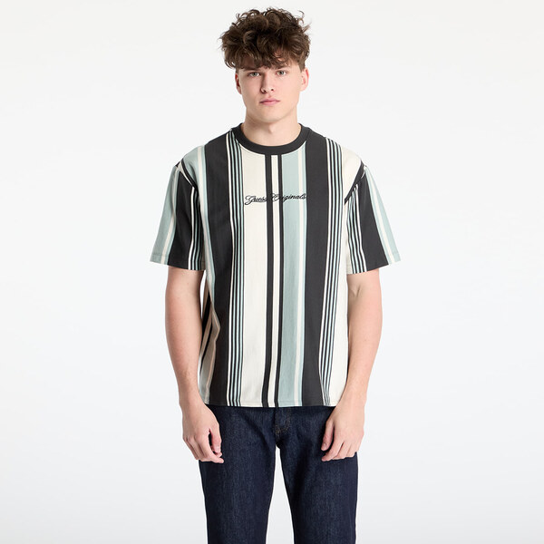 Tričko GUESS Originals Stripe T-Shirt Washed Out Black XL 63540952