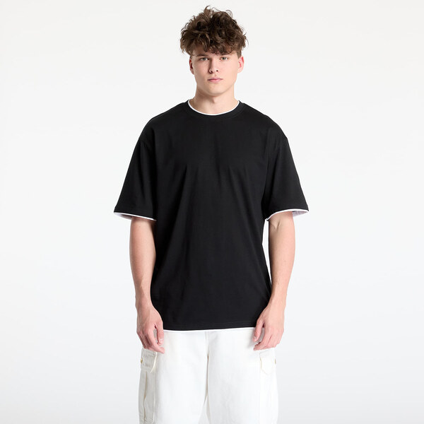 Tričko Urban Classics Contrast Tall Tee Black / White M 47100701