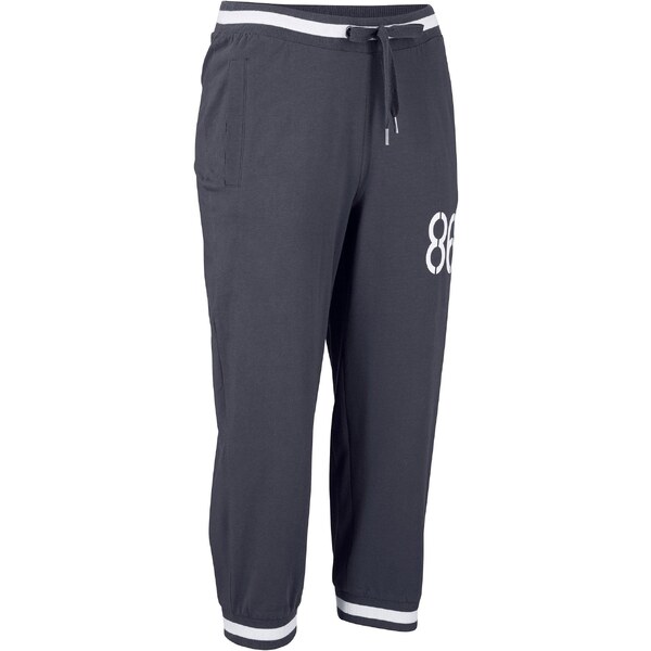 bonprix Joggingové nohavice, 3/4 dĺžka, z bavlneného mixu, farba modrá 44790004