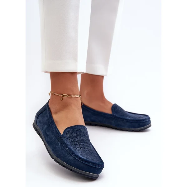 Kesi Dámske semišové mokasíny, tmavomodré, S.Barski 57058483
