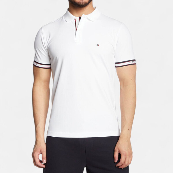 Pánské bílé polo triko Tommy Hilfiger 38901 63549625