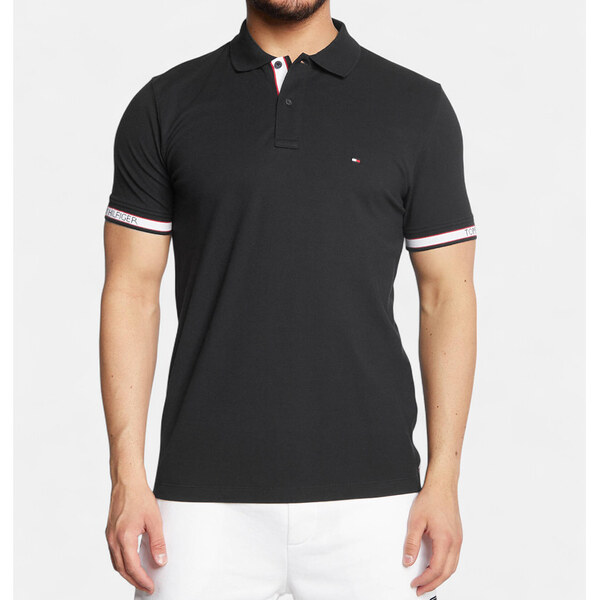 Pánské černé polo triko Tommy Hilfiger 38902 63549626