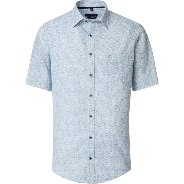 Pánska modrá ľanová košeľa s bavlnou CASA MODA casual fit 63525632