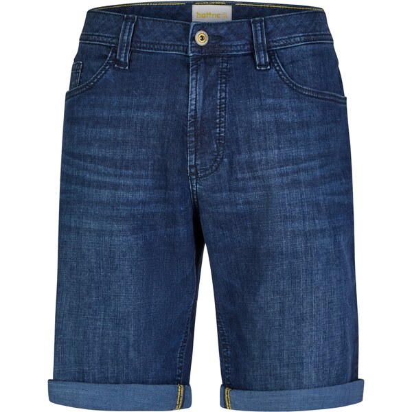 Pánske tmavomodré džínsové ultra-light bermudy HATTRIC 63553899