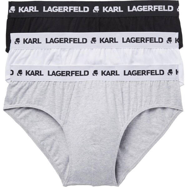 Karl Lagerfeld Nohavičky sivá / čierna / biela 63556411