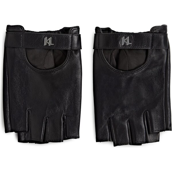 Karl Lagerfeld Rukavice bez prstov čierna 63556421