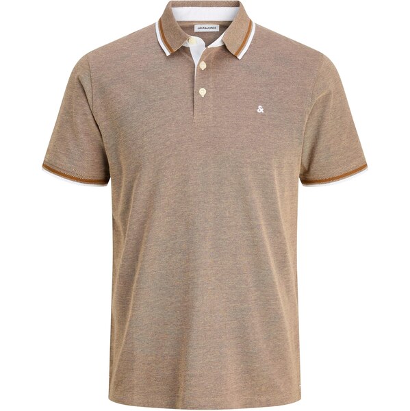 JACK & JONES Tričko JJEPaulos koňaková / brokátová / biela 63556651