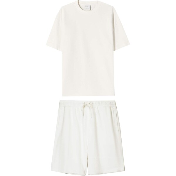 Bershka Joggingová súprava biela 63556711