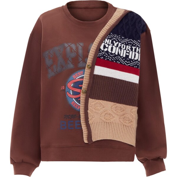 HOMEBASE Mikina hnedá / zmiešané farby 65870766