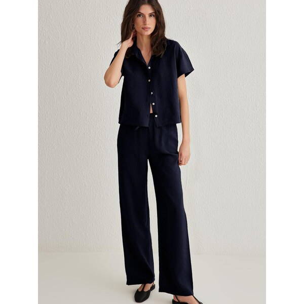 Trendyol Nohavicový kostým námornícka modrá 65921518