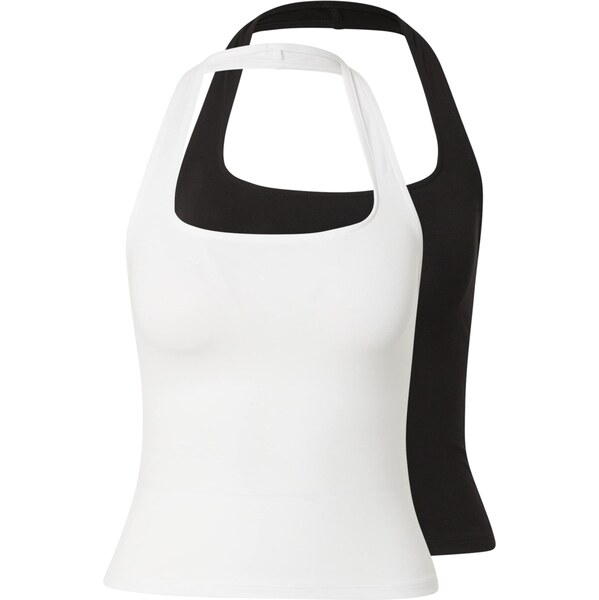 WEEKDAY Top Paula čierna / biela 66007968