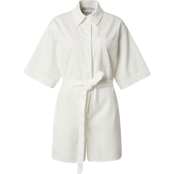 EDITED Overal Nuria biela / biely denim 63556883