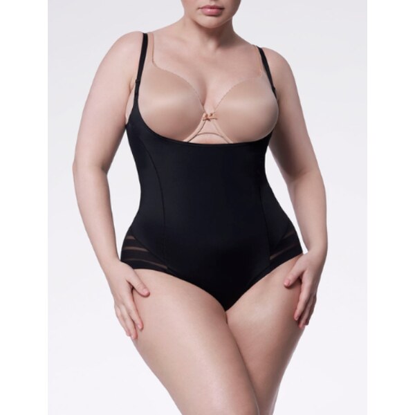 Sieťované zoštíhľujúce body 119 MESH BODY OPEN BUST Julimex 63567786