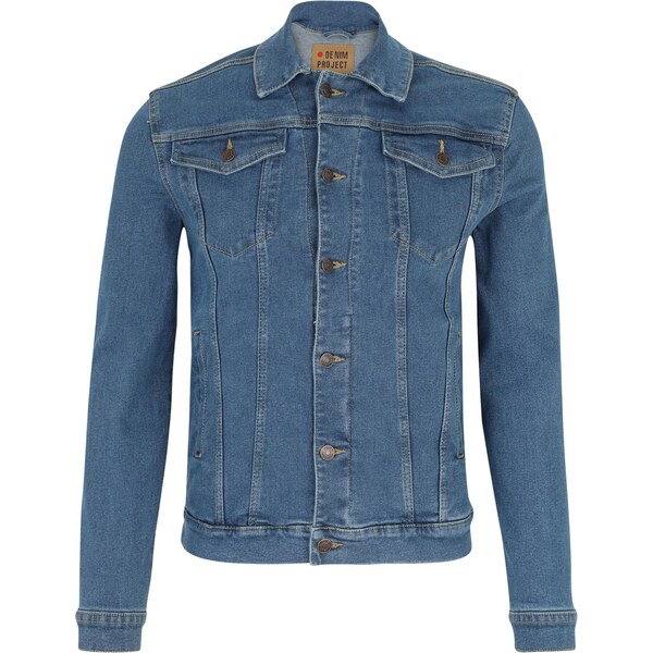 Denim Project Prechodná bunda Kash modrá denim 63571045