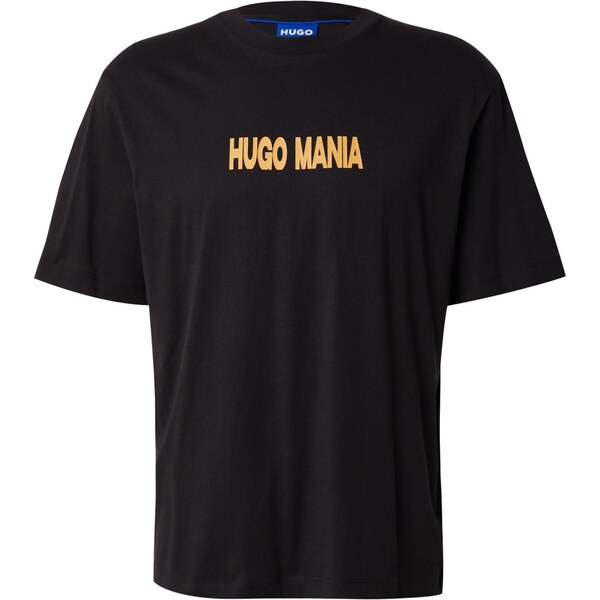 HUGO Tričko Nedix oranžová / čierna / biela 63571115