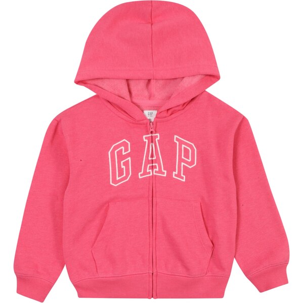 GAP Tepláková bunda HERITAGE ružová / biela 63571141